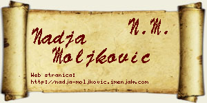 Nadja Moljković vizit kartica